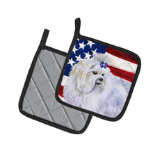 Load image into Gallery viewer, Maltese Patriotic Pot Holders - Set of 2 - Heat-Resistant Kitchen Essentials BB9651PTHD
