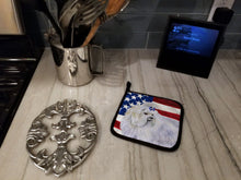 Load image into Gallery viewer, Maltese Patriotic Pot Holders - Set of 2 - Heat-Resistant Kitchen Essentials BB9651PTHD