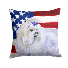 Load image into Gallery viewer, Maltese Patriotic Throw Pillow - 14x14 Decorative Pillow – Art for Your Home &amp; Patio BB9651PW1414
