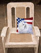 Load image into Gallery viewer, Maltese Patriotic Fabric Decorative Pillow BB9651PW1818