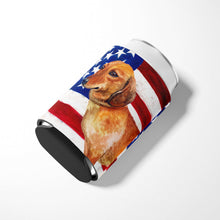 Load image into Gallery viewer, Dachshund Patriotic Can or Bottle Hugger BB9652CC