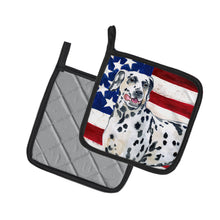 Load image into Gallery viewer, Dalmatian Patriotic Pot Holders - Set of 2 - Heat-Resistant Kitchen Essentials BB9653PTHD