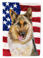 Load image into Gallery viewer, German Shepherd Patriotic Flag Canvas House Size BB9654CHF