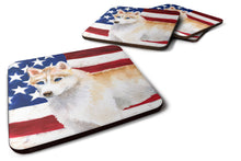 Load image into Gallery viewer, Siberian Husky Patriotic Foam Coaster  BB9655FC