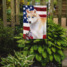 Load image into Gallery viewer, Siberian Husky Patriotic Garden Flag - Outdoor Decorative Yard Flag BB9655GF