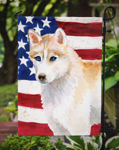 Load image into Gallery viewer, Siberian Husky Patriotic Garden Flag - Outdoor Decorative Yard Flag BB9655GF