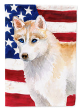 Load image into Gallery viewer, Siberian Husky Patriotic Garden Flag - Outdoor Decorative Yard Flag BB9655GF