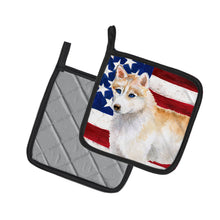Load image into Gallery viewer, Siberian Husky Patriotic Pot Holders - Set of 2 - Heat-Resistant Kitchen Essentials BB9655PTHD