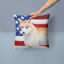 Load image into Gallery viewer, Siberian Husky Patriotic Throw Pillow - 14x14 Decorative Pillow – Art for Your Home &amp; Patio BB9655PW1414
