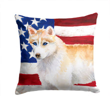 Load image into Gallery viewer, Siberian Husky Patriotic Throw Pillow - 14x14 Decorative Pillow – Art for Your Home &amp; Patio BB9655PW1414