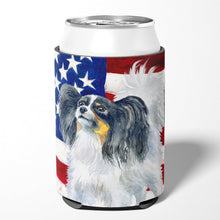 Load image into Gallery viewer, Papillon Patriotic Can or Bottle Hugger BB9657CC