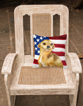 Load image into Gallery viewer, Chihuahua Patriotic Fabric Decorative Pillow BB9658PW1818