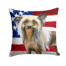 Load image into Gallery viewer, Chinese Crested Patriotic Throw Pillow - 14x14 Decorative Pillow – Art for Your Home &amp; Patio BB9659PW1414