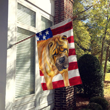 Load image into Gallery viewer, Shar Pei Patriotic Flag Canvas House Size BB9661CHF