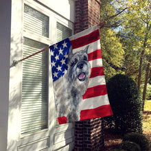 Load image into Gallery viewer, Schnauzer Patriotic Flag Canvas House Size BB9662CHF