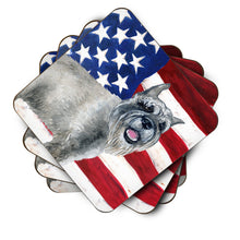 Load image into Gallery viewer, Schnauzer Patriotic Foam Coaster  BB9662FC