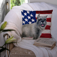 Load image into Gallery viewer, Schnauzer Patriotic Throw Pillow - 14x14 Decorative Pillow – Art for Your Home &amp; Patio BB9662PW1414
