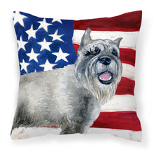 Load image into Gallery viewer, Schnauzer Patriotic Fabric Decorative Pillow BB9662PW1818