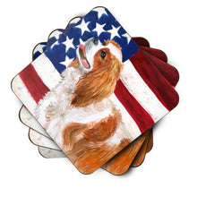 Load image into Gallery viewer, Cavalier Spaniel Patriotic Foam Coaster  BB9663FC