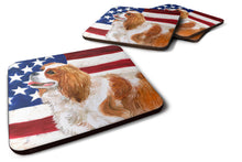 Load image into Gallery viewer, Cavalier Spaniel Patriotic Foam Coaster  BB9663FC