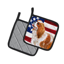 Load image into Gallery viewer, Cavalier Spaniel Patriotic Pot Holders - Set of 2 - Heat-Resistant Kitchen Essentials BB9663PTHD