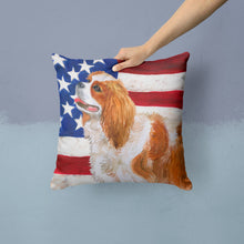 Load image into Gallery viewer, Cavalier Spaniel Patriotic Throw Pillow - 14x14 Decorative Pillow – Art for Your Home &amp; Patio BB9663PW1414