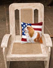 Load image into Gallery viewer, Cavalier Spaniel Patriotic Fabric Decorative Pillow BB9663PW1818