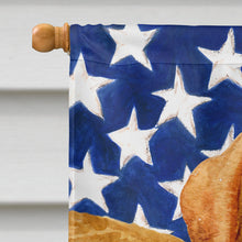 Load image into Gallery viewer, Golden Retriever Patriotic Flag Canvas House Size BB9664CHF