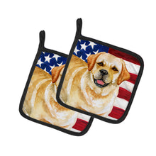 Load image into Gallery viewer, Golden Retriever Patriotic Pot Holders - Set of 2 - Heat-Resistant Kitchen Essentials BB9664PTHD