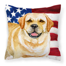 Load image into Gallery viewer, Golden Retriever Patriotic Fabric Decorative Pillow BB9664PW1818