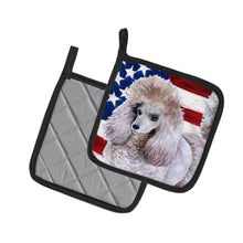 Load image into Gallery viewer, Poodle Patriotic Pot Holders - Set of 2 - Heat-Resistant Kitchen Essentials BB9665PTHD