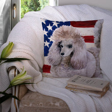 Load image into Gallery viewer, Poodle Patriotic Throw Pillow - 14x14 Decorative Pillow – Art for Your Home &amp; Patio BB9665PW1414