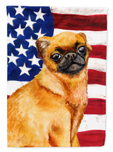 Load image into Gallery viewer, Small Brabant Griffon Patriotic Flag Canvas House Size BB9667CHF