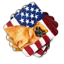 Load image into Gallery viewer, Small Brabant Griffon Patriotic Foam Coaster  BB9667FC