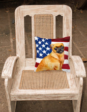 Load image into Gallery viewer, Small Brabant Griffon Patriotic Fabric Decorative Pillow BB9667PW1818