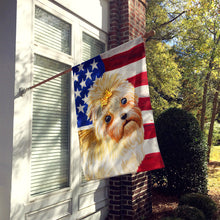 Load image into Gallery viewer, Morkie Patriotic Flag Canvas House Size BB9668CHF