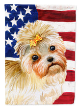 Load image into Gallery viewer, Morkie Patriotic Flag Canvas House Size BB9668CHF