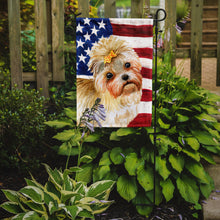 Load image into Gallery viewer, Morkie Patriotic Garden Flag - Outdoor Decorative Yard Flag BB9668GF