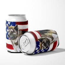 Load image into Gallery viewer, American Akita Patriotic Can or Bottle Hugger BB9669CC