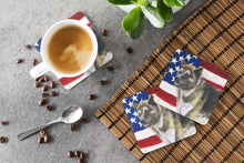 Load image into Gallery viewer, American Akita Patriotic Foam Coaster  BB9669FC