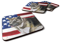 Load image into Gallery viewer, American Akita Patriotic Foam Coaster  BB9669FC