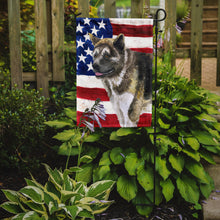Load image into Gallery viewer, American Akita Patriotic Garden Flag - Outdoor Decorative Yard Flag BB9669GF