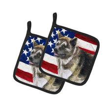 Load image into Gallery viewer, American Akita Patriotic Pot Holders - Set of 2 - Heat-Resistant Kitchen Essentials BB9669PTHD