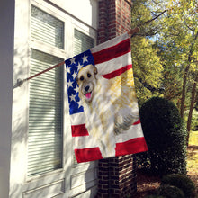 Load image into Gallery viewer, Irish Wolfhound Patriotic Flag Canvas House Size BB9670CHF