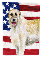 Load image into Gallery viewer, Irish Wolfhound Patriotic Flag Canvas House Size BB9670CHF