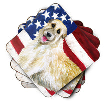 Load image into Gallery viewer, Irish Wolfhound Patriotic Foam Coaster  BB9670FC