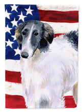 Load image into Gallery viewer, Borzoi Patriotic Garden Flag - Outdoor Decorative Yard Flag BB9672GF