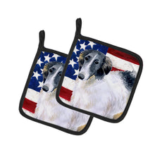 Load image into Gallery viewer, Borzoi Patriotic Pot Holders - Set of 2 - Heat-Resistant Kitchen Essentials BB9672PTHD