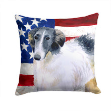 Load image into Gallery viewer, Borzoi Patriotic Throw Pillow - 14x14 Decorative Pillow – Art for Your Home &amp; Patio BB9672PW1414