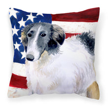 Load image into Gallery viewer, Borzoi Patriotic Fabric Decorative Pillow BB9672PW1818